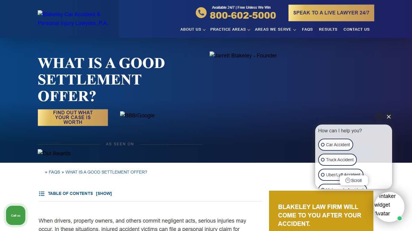What is a Good Settlement Offer? Blakeley Law